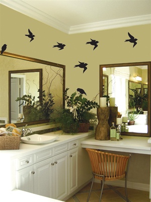 Birds wall decals stickers