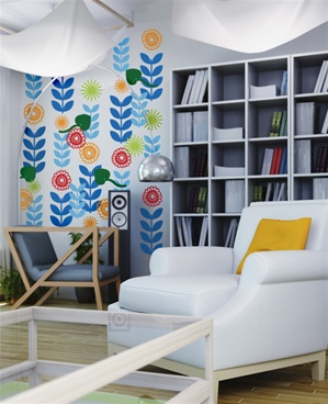 Bloom flower wall decals stickers