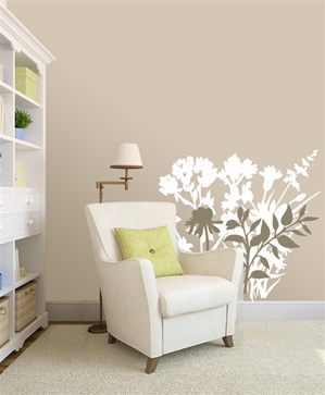 Botanical plant flower wall decals stickers