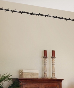 Barbed Wire country western border wall decal sticker