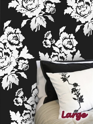 Baroque floral pattern wall decals stickers