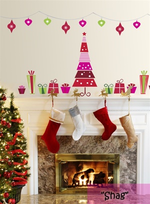 Candy Christmas Tree wall decals stickers sets