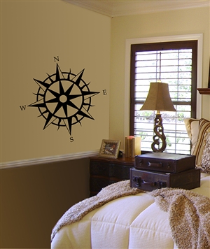 Compass Too Wall Decal Sticker