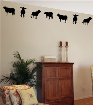 Cow Border Wall Decals Stickers