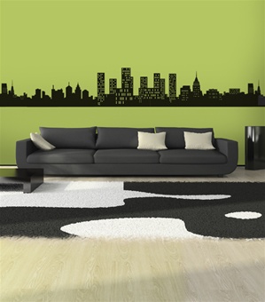 City Skyline wall decal sticker