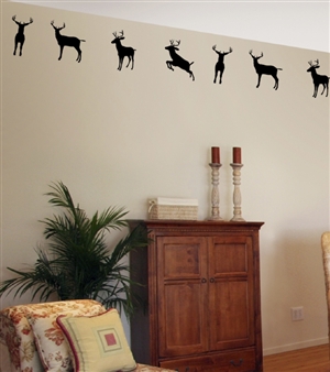 Deer Buck Border Wall Decals Stickers