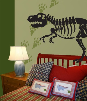 Dinosaur Bones & Tracks Wall Decals Stickers