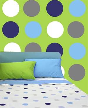 Dots circle wall decals stickers