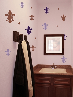 Fleur De Lis wall decals stickers "Contempo"