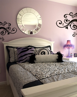 Goth swirl scroll wall decals stickers