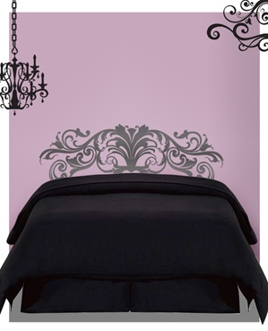 Glamour Headboard wall decal sticker