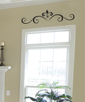 Curly Door Header Ornament wall decal sticker