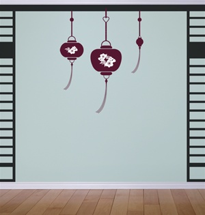 Hanging Lanterns wall decals stickers