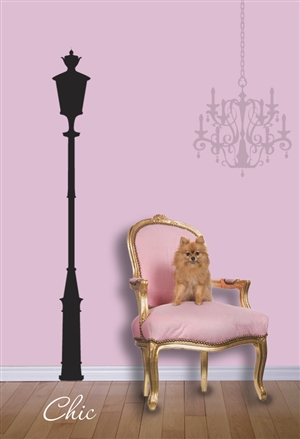 Lamp Post wall decal sticker "Chic"