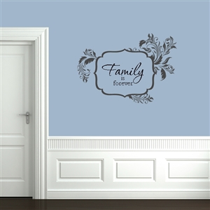 Leafy Shape Message Frame Wall Decals Stickers