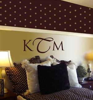 Custom Monogram wall decal sticker