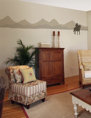 Mountain Range wall decal sticker