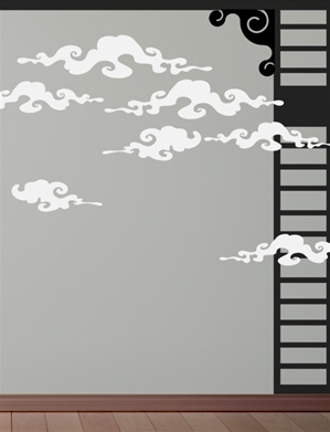 Smoky Asian Clouds wall decals stickers