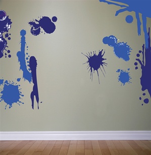 Splatter wall decals stickers