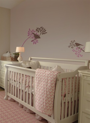 Twitter bird & branch wall decal stickers